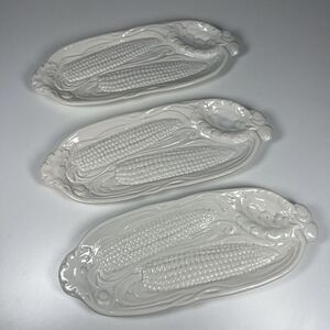 1959 Sunkist Van Nuts Calif #243 POTTERY CORN Serving DISHES Set of 3